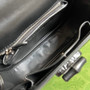 Gucci 675797 Bamboo1947 small top handle bag Crocodile Black