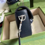 Gucci 658574 Horsebit 1955 GG mini bag Beige and blue GG Supreme canvas