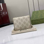 Gucci Horsebit 1955 card case wallet, 621887 in gray leather - Default Title - View 3
