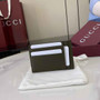 Gucci GG Jumbo card case 812681 in dark green leather