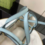 Gucci Ophidia small tote bag 765043 in dusty blue leather
