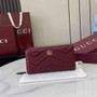 Gucci GG Marmont Leather Zip Wallet - Wine Red 837758