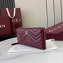 Gucci GG Marmont Leather Zip Wallet - Wine Red 837758