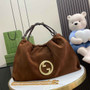 Gucci Blondie large tote bag in Brown Suede 747372