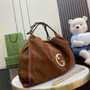 Gucci Blondie large tote bag in Brown Suede 747372