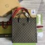 Gucci ‎674155 Medium tote with Interlocking G Black GG Supreme canvas - Default Title - View 2