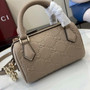 Gucci GG Emblem super mini top handle bag 815256 in taupe leather - Default Title - View 6