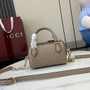 Gucci GG Emblem super mini top handle bag 815256 in taupe leather - Default Title - View 3