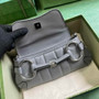 Gucci Horsebit Chain medium shoulder bag �?64255 in Gray leather