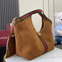 Gucci Giglio large tote bag 853971 brown GG suede