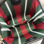 Gucci GG Emblem small bucket bag 815118 in beige and black fabric