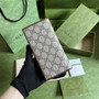 Gucci ‎‎672947 Long wallet with Interlocking G Brown leather - W9cm x H17.5cm x D2cm / Brown - View 3