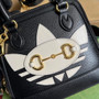 adidas x Gucci 677212 Horsebit 1955 mini bag Black and white leather