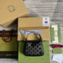 Gucci �?77027 Jackie 1961 mini crystal GG lizard bag Black