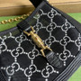 Gucci �?77027 Jackie 1961 mini crystal GG lizard bag Black
