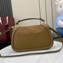 Gucci Blondie medium top handle bag 815719 in brown suede