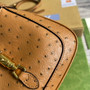 Gucci 637091 Jackie 1961 mini shoulder bag ostrich leather Light coffee - Default Title - View 8