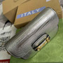 Gucci 675801 Horsebit 1955 lizard mini bag silver leather - Default Title - View 4