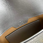 Gucci 675801 Horsebit 1955 lizard mini bag silver leather