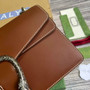Gucci 400249 Dionysus small shoulder bag leather brown