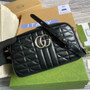 Gucci ‎447632 GG Marmont small shoulder bag Black - Default Title - View 1