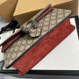 Gucci 499623 Dionysus GG small shoulder bag flower red Supreme