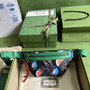Gucci 650299 The North Face x Gucci belt bag Green leather - 8.7"W x 5"H x 2.4"D / Green - View 1