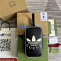 adidas x Gucci mini top handle bag 702387 Black leather