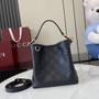 Gucci GG Emblem small bucket bag 815118 in GG black leather