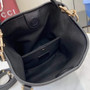 Gucci GG Emblem small bucket bag 815118 in GG black leather