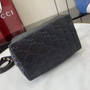 Gucci GG Emblem small bucket bag 815118 in GG black leather
