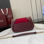 Gucci Blondie mini shoulder bag in red suede ‎815711 - Default Title - View 3