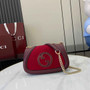 Gucci Blondie mini shoulder bag in red suede �?15711