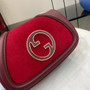 Gucci Blondie mini shoulder bag in red suede ‎815711 - Default Title - View 5