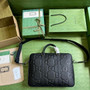 Gucci Jumbo GG Briefcase ‎658573 In Black Leather - Default Title - View 3