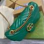 Gucci 443497 GG Marmont small matelassé shoulder bag Green