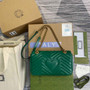 Gucci 443497 GG Marmont small matelassé shoulder bag Green