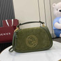 Gucci Blondie medium top handle bag 815719 in green suede