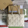 Gucci ‎631685 GG Matelassé leather medium tote white leather - Default Title - View 3