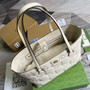 Gucci ‎631685 GG Matelassé leather medium tote white leather - Default Title - View 7