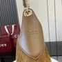 Gucci B large shoulder bag, 815924 in brown GG suede