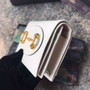 Gucci 621887 Horsebit 1955 card case wallet White leather