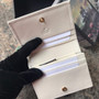 Gucci 621887 Horsebit 1955 card case wallet White leather
