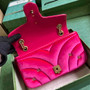 Gucci GG Marmont Small Shoulder Bag 443497 Dark pink velvet