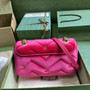 Gucci GG Marmont Small Shoulder Bag 443497 Dark pink velvet