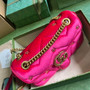 Gucci GG Marmont Small Shoulder Bag 443497 Dark pink velvet - Default Title - View 7