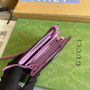 Gucci 701074 GG Marmont top handle card case wallet light purple leather - Default Title - View 7