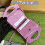 Gucci 701074 GG Marmont top handle card case wallet light purple leather - Default Title - View 8