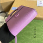 Gucci 701074 GG Marmont top handle card case wallet light purple leather - Default Title - View 5