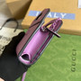 Gucci 701074 GG Marmont top handle card case wallet light purple leather